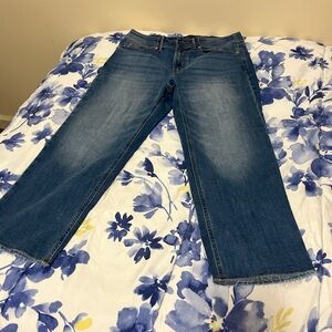 J. Jill Wide Leg crop Jeans in Deep Blue